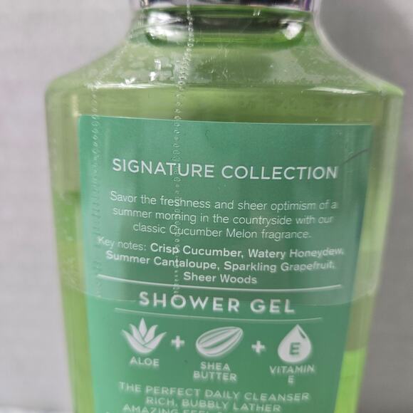 SEALED Bath and Bodyworks Cucumber Melon Shower Gel 10 fl oz Signature Scent - Picture 4 of 7